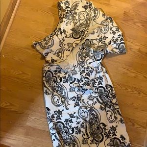 White House Black Market Paisley Suit